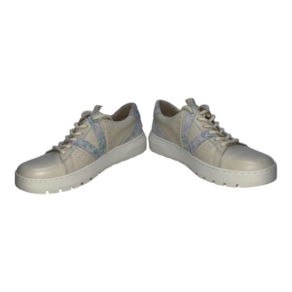 Vionic Simasa Cream Botanical Leather Sneaker Lace Up Tennis Shoe Platform 7.5 - Picture 7 of 11